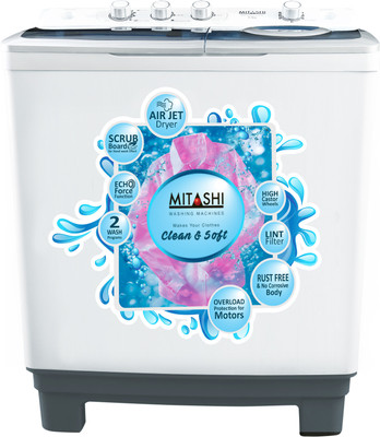 Mitashi 8.5 kg Semi Automatic Top Load Washing Machine White, Grey(MiSAWM85v25 AJD), White and grey
Mitashi 8.5 kg Semi Automatic Top Load Washing Machine White, Grey(MiSAWM85v25 AJD), White and grey