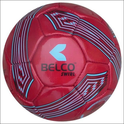 BELCO Swirl Football Football - Size: (Pack of 1, Black, Red