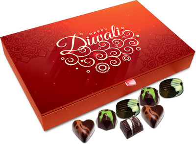 Chocholik Diwali Gift - Happy Diwali To All My Dear Friends Chocolate Box - 12pc Truffles(144 g)
Chocholik Diwali Gift - Happy Diwali To All My Dear Friends Chocolate Box - 12pc Truffles(144 g)