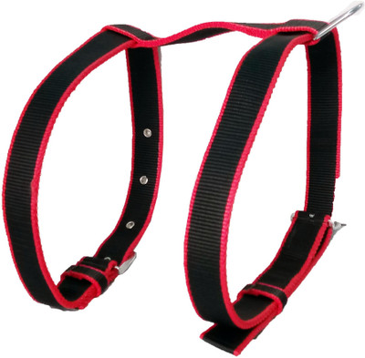 Petshop7 Export Quality Nylon Dog Harness Black 1.25 inch Dog Standard Harness(, Black