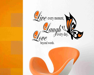RNG Super Adhesive butterfly live every moment wall stickers in gud quality Sticker(Pack of 1, Black;orange
RNG Super Adhesive butterfly live every moment wall stickers in gud quality Sticker(Pack of 1, Black;orange
