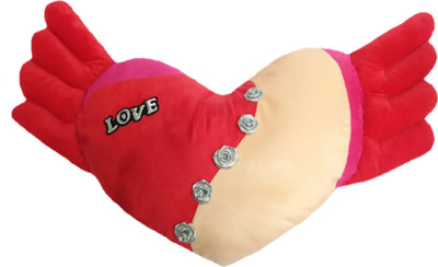 Aparshi Cute Flying heart stuffed soft toy - 40 cm(Multicolor)