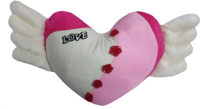 Aparshi Designer Flying heart stuffed soft toy - 60 cm(Multicolor)