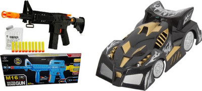 Goyal Kids M-16 Gun & Black Wall Climbing Car Combo Pack (Multicolor)(Multicolor)