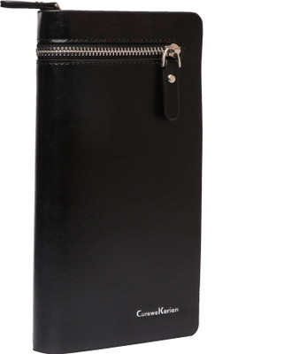 Curewe Kerian Men Black Artificial Leather Card Holder(12 Card Slots)