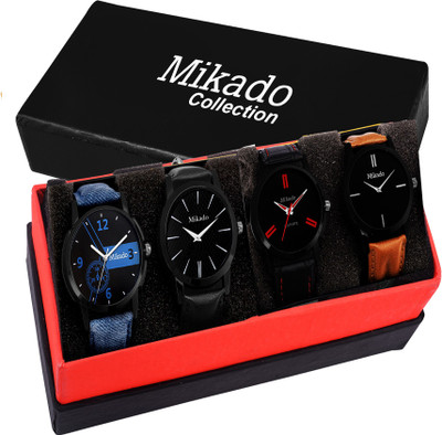 Mikado New Super star design Analog watches combo for men and boy's with quartz machine and leather strap(pack of 4) Watch - For Boys
Mikado New Super star design Analog watches combo for men and boy's with quartz machine and leather strap(pack of 4) Watch - For Boys