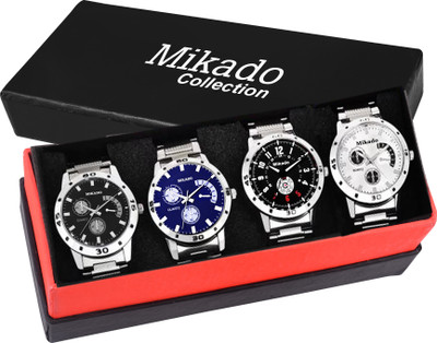 Mikado Original high quality Analog watches combo with Metal strap and Quartz machine(Pack of 4) Watch - For Boys
Mikado Original high quality Analog watches combo with Metal strap and Quartz machine(Pack of 4) Watch - For Boys