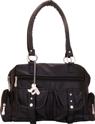 Lady bar Shoulder Bag(Black)