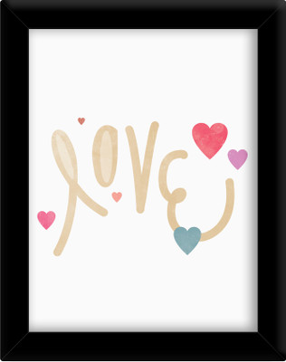 love Paper Print(30 inch X 21 inch, Framed)