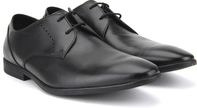 Clarks BAMPTON LACE BLACK LEATHER Lace Up For Men(Black