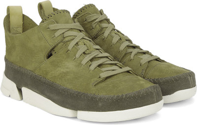 Clarks Trigenic Flex Forest Green Sneakers For Men(Green