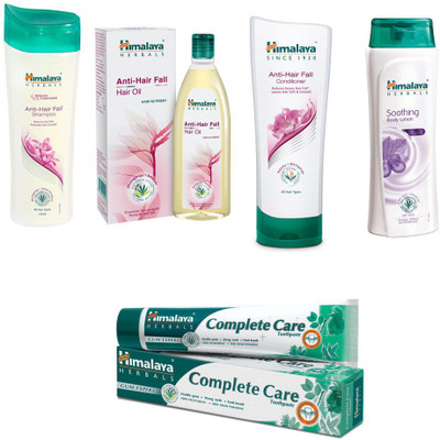 Himalaya Anti Hair Fall Shampoo, Anti Hair Fall Hair Oil, Anti Hair Fall Conditioner, Soothing Body Lotion, Toothpaste(Set of)
Himalaya Anti Hair Fall Shampoo, Anti Hair Fall Hair Oil, Anti Hair Fall Conditioner, Soothing Body Lotion, Toothpaste(Set of)