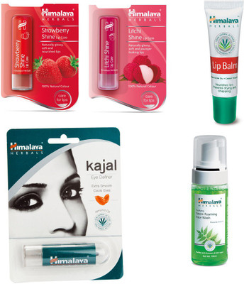 Himalaya Kajal Eye Definer, Purifying Neem Foaming Face Wash, Lip Balm, Litchi Shine Lip Care, Strawberry Shine Lip Care(Set of 5)
Himalaya Kajal Eye Definer, Purifying Neem Foaming Face Wash, Lip Balm, Litchi Shine Lip Care, Strawberry Shine Lip Care(Set of 5)