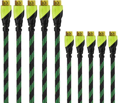 TIZUM (5-PACK) “Aura” HDMI 1.4 -Gold Plated-High Speed Data 10.2Gbps, 3D, 4K, HD 1080P (16 Ft/ 5 M X 5) HDMI Cable(Compatible with Mobile, Laptop, Tablet, Mp3, Gaming Device, Green)
TIZUM (5-PACK) “Aura” HDMI 1.4 -Gold Plated-High Speed Data 10.2Gbps, 3D, 4K, HD 1080P (16 Ft/ 5 M X 5) HDMI Cable(Compatible with Mobile, Laptop, Tablet, Mp3, Gaming Device, Green)
