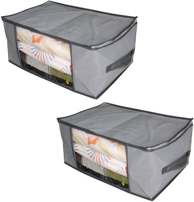 HOKIPO Dust & Moisture Proof Foldable Closet Cloth Organizer Bag, 45 x 30 x 20 cm, Set of 2(Grey)
HOKIPO Dust & Moisture Proof Foldable Closet Cloth Organizer Bag, 45 x 30 x 20 cm, Set of 2(Grey)