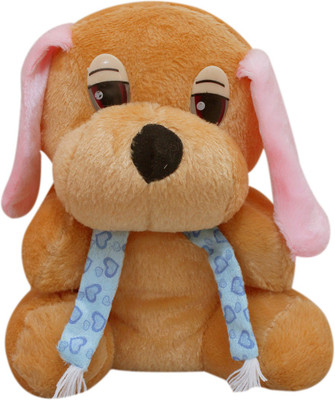 Casotec Cute Dog Teddy Stuffed Soft Plush Soft Toy - 32 cm(Brown / Blue)