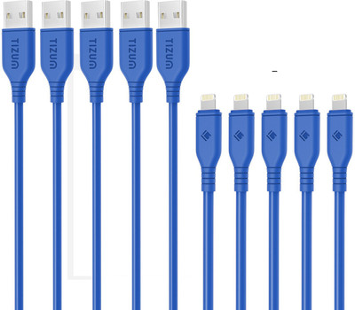 TIZUM 8 Pin Lightning to USB Premium Power Grid Cable (4 ft / 1.2 mtr) Quick Charging & Data Sync Cable - Pack of 5 Lightning Cable(Blue)
TIZUM 8 Pin Lightning to USB Premium Power Grid Cable (4 ft / 1.2 mtr) Quick Charging & Data Sync Cable - Pack of 5 Lightning Cable(Blue)