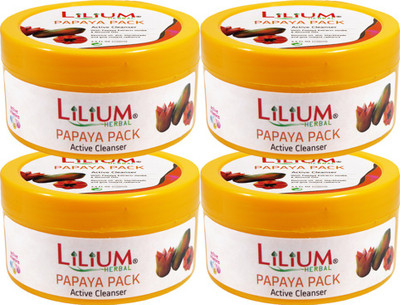 LILIUM Lilium Papaya Active Cleanser Pack 100ml Pack of 4(100 ml)