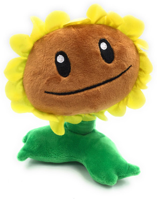 24x7 Plants Vs Zombies Soft Toy Sunflower - 9 Inches ~ Pillow ~ Plush Toy - 9 inch(Yellow)