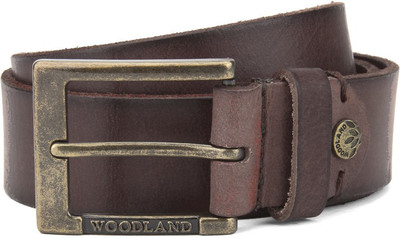 Woodland Men Casual Brown Genuine Leather Belt