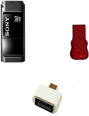 Sony USM32X 32 GB USB 3.1 Pendrive with OTG adapter And Card Reader Combo Set