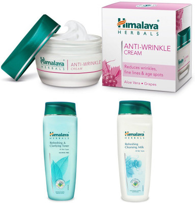 Himalaya anti wrinkle cream TONER, refreshing milk(Set of)