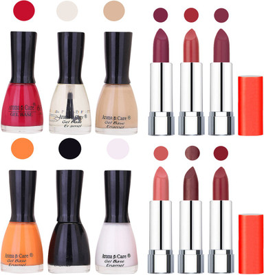 Aroma Care Wholesale Rate Combo of Nail Polish and Rythm Lipstick 300(Set of 12)
Aroma Care Wholesale Rate Combo of Nail Polish and Rythm Lipstick 300(Set of 12)