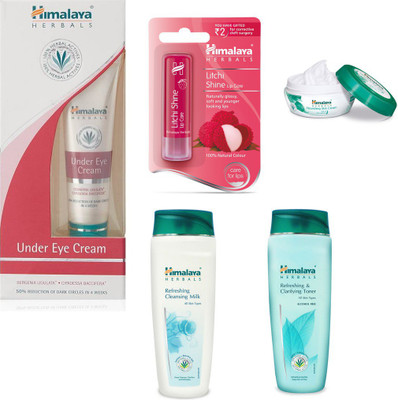 Himalaya Under Eye Cream, Litchi Shine Lip Care, Refreshing & Clarifying Toner, Refreshing Cleansing Milk(Set of)
Himalaya Under Eye Cream, Litchi Shine Lip Care, Refreshing & Clarifying Toner, Refreshing Cleansing Milk(Set of)