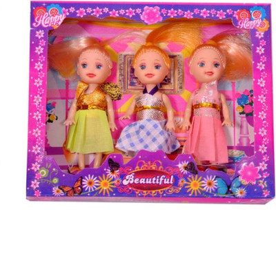 Ktkashish Toys Cute Doll Set Of -3(Multicolor)