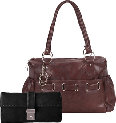 Lady bar Shoulder Bag(Brown, Black), Black;brown