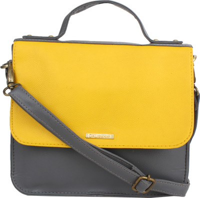 Caliberry Girls Casual Grey PU Sling Bag