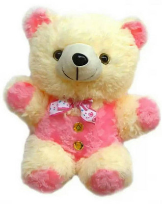 Aparnas CUTE LOOKING pink TEDDY BEAR SOFT TOY FOR KIDS BIRTHDAY GIFT LOVE GIRL - 30 cm(Multicolor)