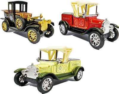 Jack Royal 3 Combo set of Antique model cars(Black, Red, lime)