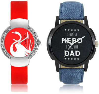 VALENTIME LR7VT25 New Stylish DAD Quote Leather-Plastic Belt Exclusive Fashion Best Offer Branded Combo Couple Hand Watch - For Boys
VALENTIME LR7VT25 New Stylish DAD Quote Leather-Plastic Belt Exclusive Fashion Best Offer Branded Combo Couple Hand Watch - For Boys