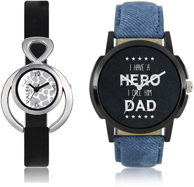 VALENTIME LR7VT11 New Stylish DAD Quote Leather-Plastic Belt Exclusive Fashion Best Offer Branded Combo Couple Hand Watch - For Boys
VALENTIME LR7VT11 New Stylish DAD Quote Leather-Plastic Belt Exclusive Fashion Best Offer Branded Combo Couple Hand Watch - For Boys
