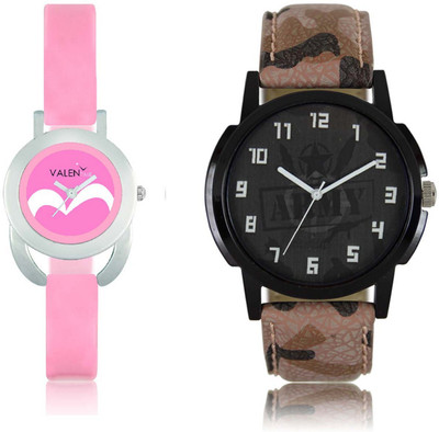 VALENTIME LR3VT18 New Stylish Army Leather-Plastic Belt Exclusive Fashion Best Offer Branded Combo Couple Hand Watch - For Boys
VALENTIME LR3VT18 New Stylish Army Leather-Plastic Belt Exclusive Fashion Best Offer Branded Combo Couple Hand Watch - For Boys