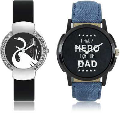 VALENTIME LR7VT21 New Stylish DAD Quote Leather-Plastic Belt Exclusive Fashion Best Offer Branded Combo Couple Hand Watch - For Boys
VALENTIME LR7VT21 New Stylish DAD Quote Leather-Plastic Belt Exclusive Fashion Best Offer Branded Combo Couple Hand Watch - For Boys