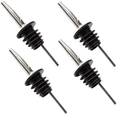 Taluka Metal Bottle Pourers Set of 4 for use with oil and juice bottles in the kitchen. chrome finish and built-in breather tube for a professional look and functionality. Stainless Steel Bottle Stopper(Silver)
Taluka Metal Bottle Pourers Set of 4 for use with oil and juice bottles in the kitchen. chrome finish and built-in breather tube for a professional look and functionality. Stainless Steel Bottle Stopper(Silver)