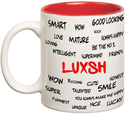 Chanakya Good Personality Luxsh Inner Red Cofffee Name Ceramic Mug(350 ml), Red;white
Chanakya Good Personality Luxsh Inner Red Cofffee Name Ceramic Mug(350 ml), Red;white