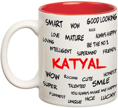 Chanakya Good Personality Katyal Inner Red Cofffee Name Ceramic Mug(350 ml), Red;white
Chanakya Good Personality Katyal Inner Red Cofffee Name Ceramic Mug(350 ml), Red;white