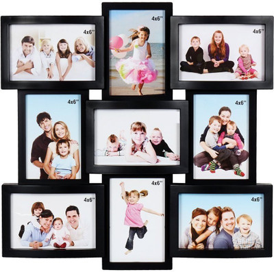 JaipurCrafts Acrylic Photo Frame(Black, 9 Photos)