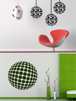 Trends on Wall Misc Sticker(Pack of 2, Black