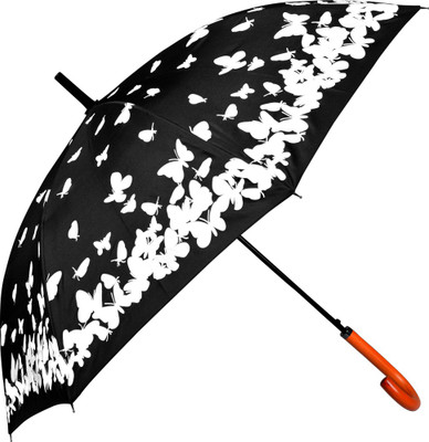 UNTOLD 23" Butterfly Colour Changing Uumberlla Umbrella(Black)