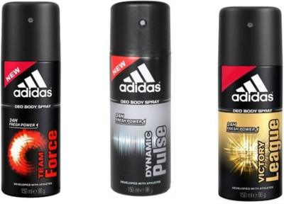 ADIDAS Team Force Dynamic Pulse Victory League Deodorant Spray - For Men(150 ml, Pack of 3)
ADIDAS Team Force Dynamic Pulse Victory League Deodorant Spray - For Men(150 ml, Pack of 3)