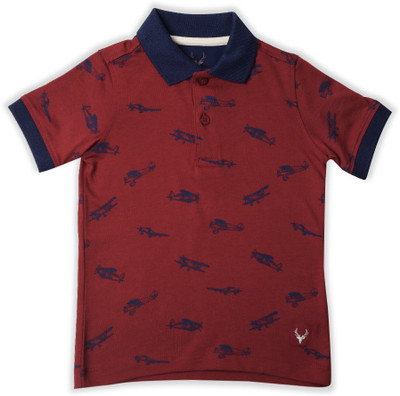 Allen Solly Junior Boys Printed Cotton T Shirt(Red, Pack of 1 
Allen Solly Junior Boys Printed Cotton T Shirt(Red, Pack of 1