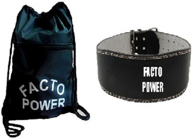 FACTO POWER BACK PACK BAG AND 38 INCHES LEATHER FITNESS BELT Gym & Fitness Kit