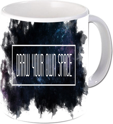 Maison N Mode Draw Your Own Space Coffee Ceramic Mug(330 ml), Multicolor