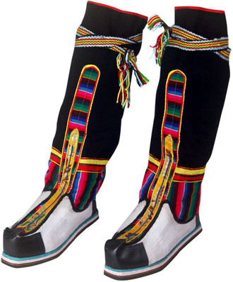SOIL Haute Tibetan Boots (Unisex) Zalham, Zal'am (Aristocratic) in Pure Leather & Brocaded Uppers & Rubber Soles Boots For Men(Multicolor
SOIL Haute Tibetan Boots (Unisex) Zalham, Zal'am (Aristocratic) in Pure Leather & Brocaded Uppers & Rubber Soles Boots For Men(Multicolor