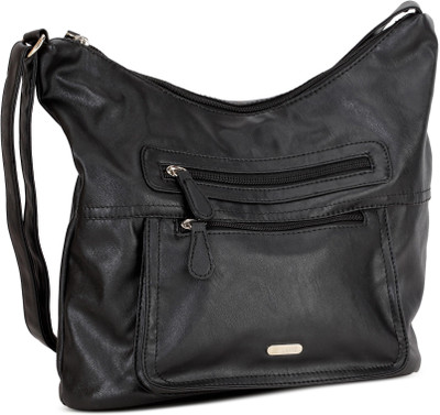 Lavie Women Casual Black PU Sling Bag