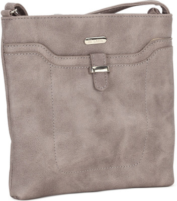 Lavie Women Casual Grey PU Sling Bag